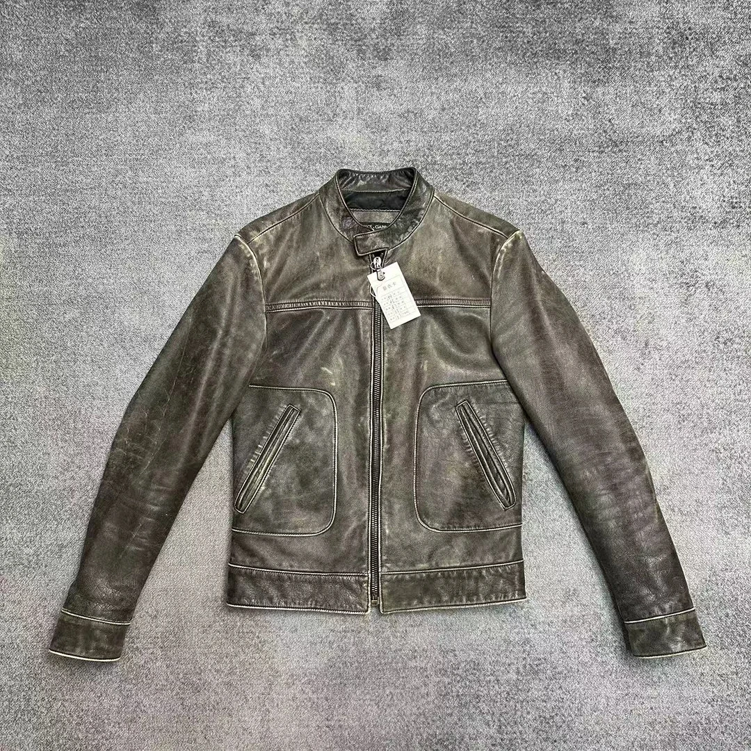 99新  DG/复古皮衣/44码/非专柜原吊/非专柜原吊/99新