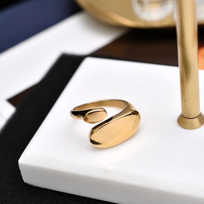钛钢戒指 欧美开口素圈戒指女高级感时尚ins潮个性配饰钛钢简约女