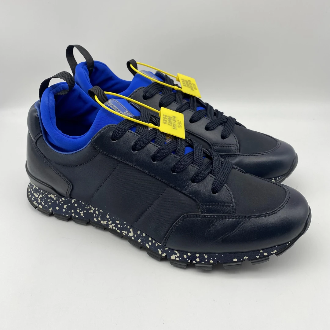 Prada/普拉达蓝拼黑低帮舒适休闲时尚运动鞋/成色自定义40.5欧码