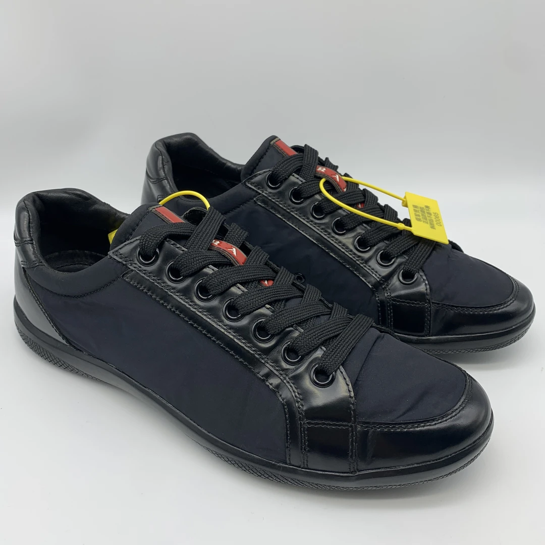 Prada/普拉达深蓝舒适休闲透气低帮板鞋/95新40.5码