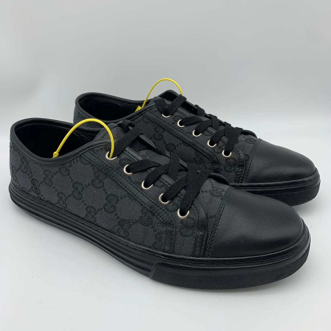 Gucci/古驰 二手男士双G满印老花时尚百搭板鞋/自定义95新41码