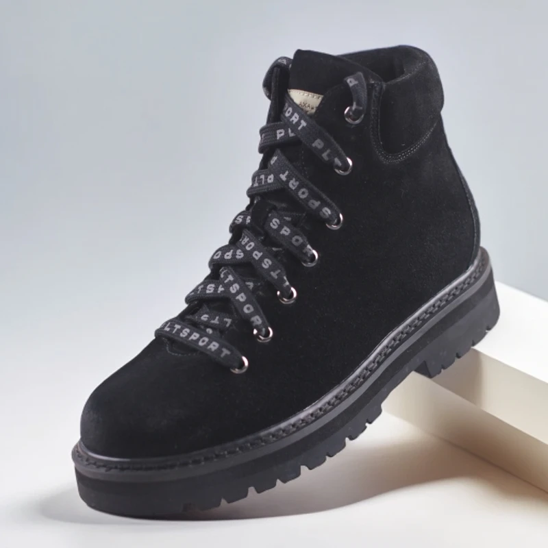 冬季女式时尚保暖加毛中高邦靴