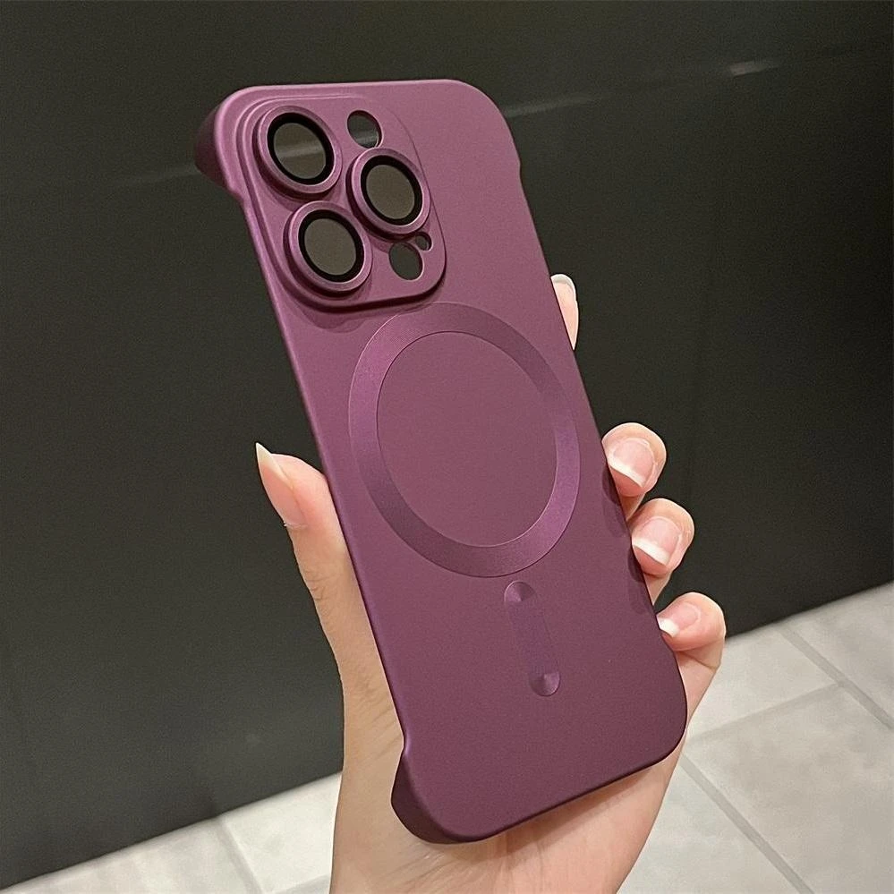 新款苹果15手机壳iPhone14磁吸无边框13磨砂12/11promax镜头防摔