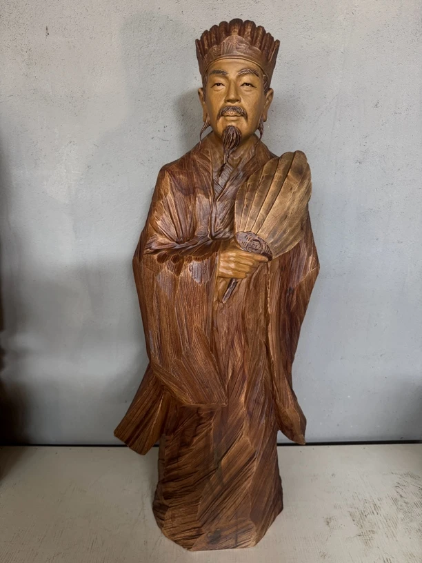 木雕工艺品摆件【孔明-诸葛亮】香樟木