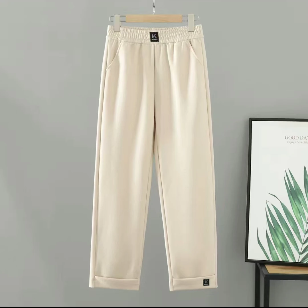 女款2024秋冬季新款时尚减龄百搭显瘦宽松直筒高品质烟管休闲裤