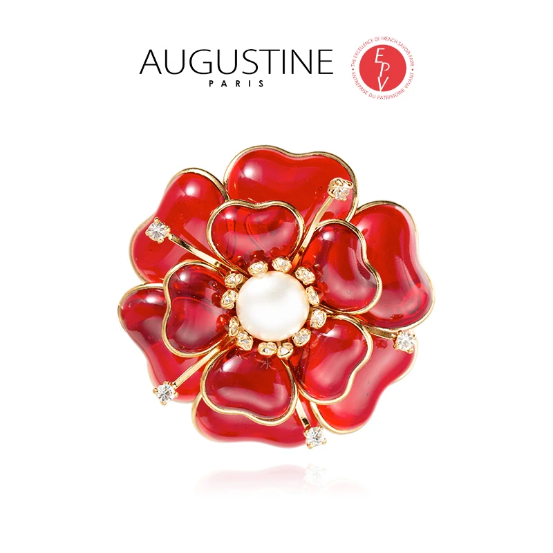 AZLOOK【法国进口】AUGUSTINE 奥古斯汀山茶花系列胸针精致时尚百搭