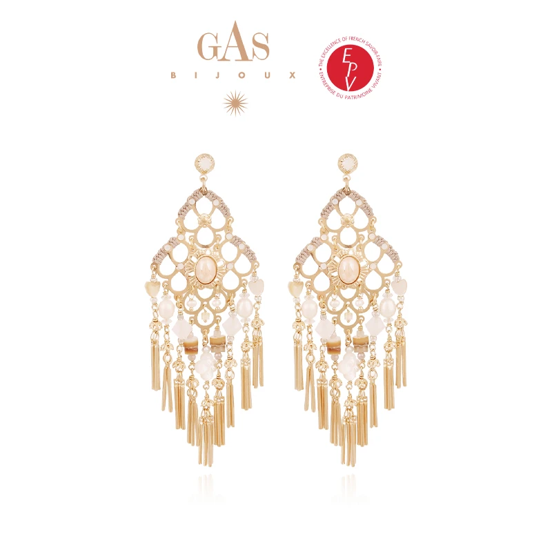 AZLOOK耳环【法过进口】GAS BIJOUX秘境系列Reine流苏轻奢时尚耳环