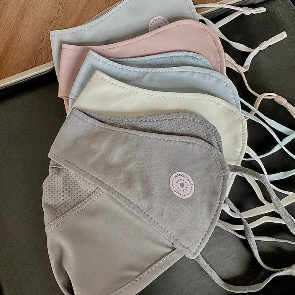 透气防晒口罩女高颜值防紫外线遮阳全脸面罩冰丝护眼角立体夏季男