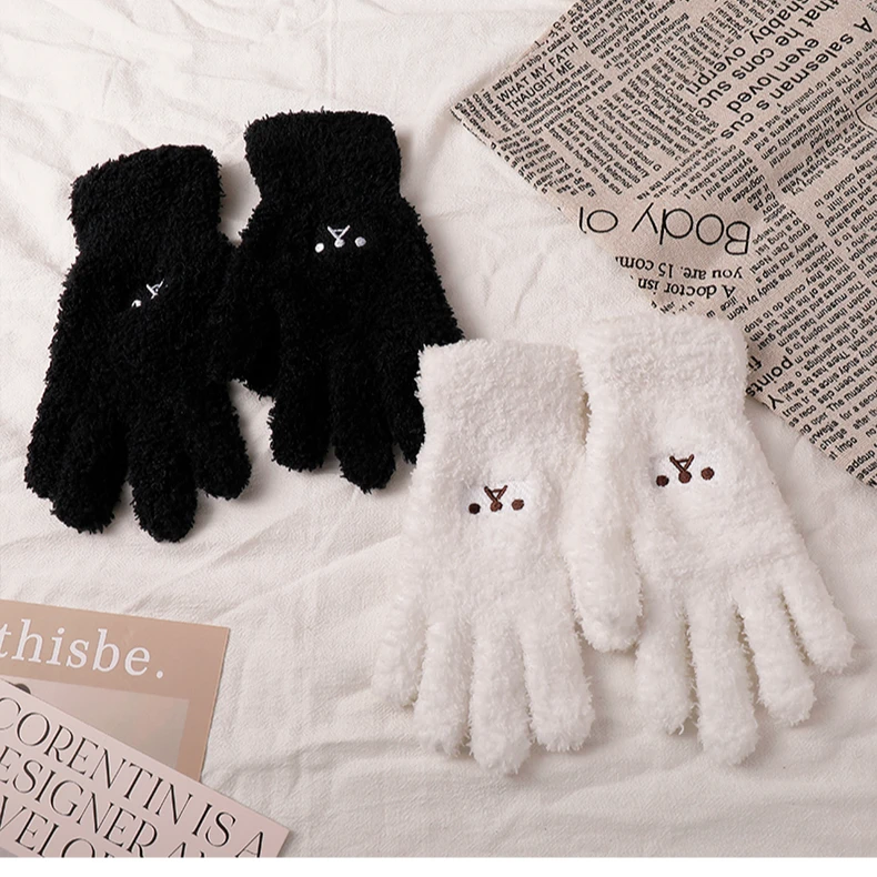【买一送一】软糯小熊手套in少女学生骑车毛绒手套冬季保暖情侣手套