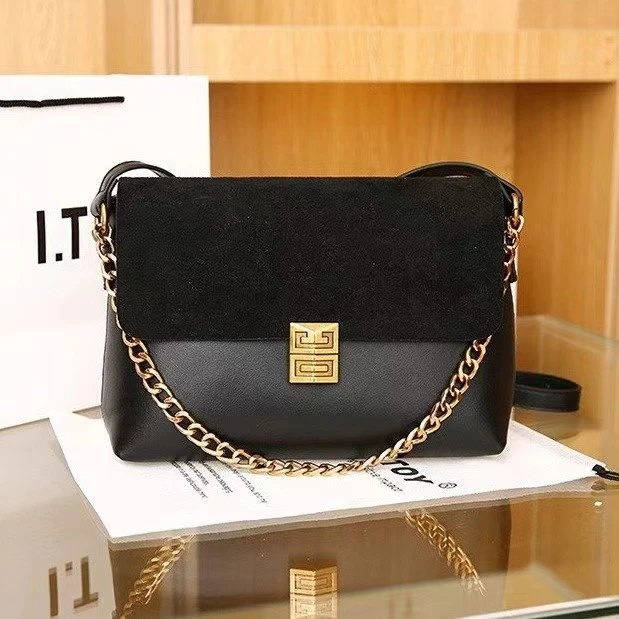 （17*25*9）新款高品质时尚女士黑色单肩腋下包-L35