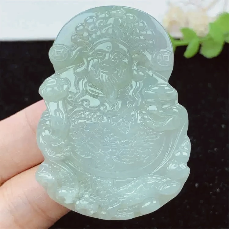 天然翡翠A货财神多样性发一件