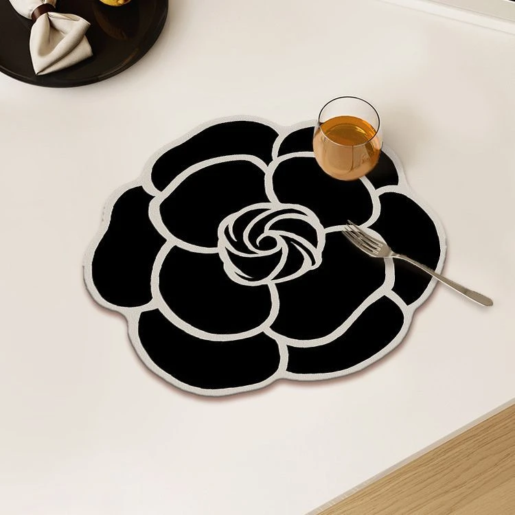 荞芬轻奢花朵硅藻泥家用桌垫吸水垫防滑吸水防滑垫防烫创意餐垫