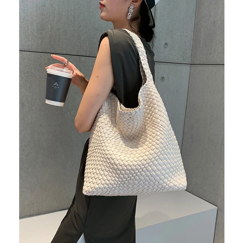 小众设计手工编织包女包百搭子母包单肩包2024新款大容量托特包
