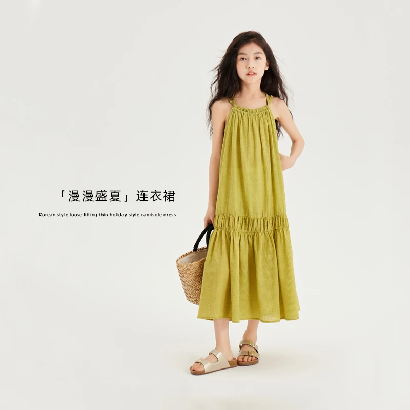 【漫漫盛夏】韩系气质宽松薄款度假风吊带连衣裙