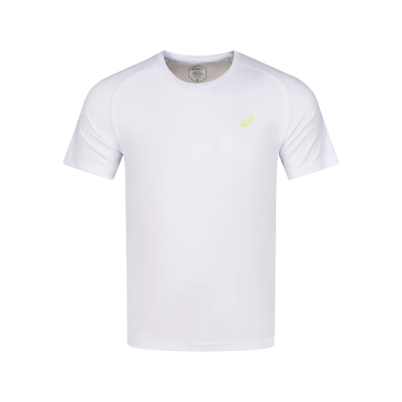 ASICS亚瑟士夏季新款男子T恤男式夜光套头圆步短袖T恤舒适跑步