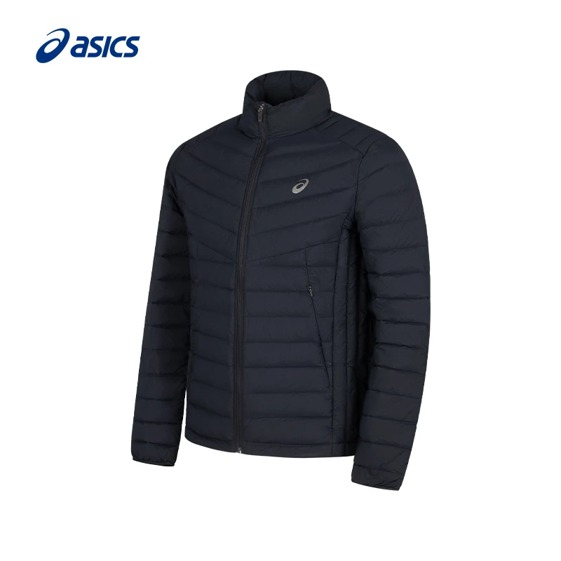ASICS亚瑟士新款男式外套梭织拉链立领男子保暖运动轻量羽绒服