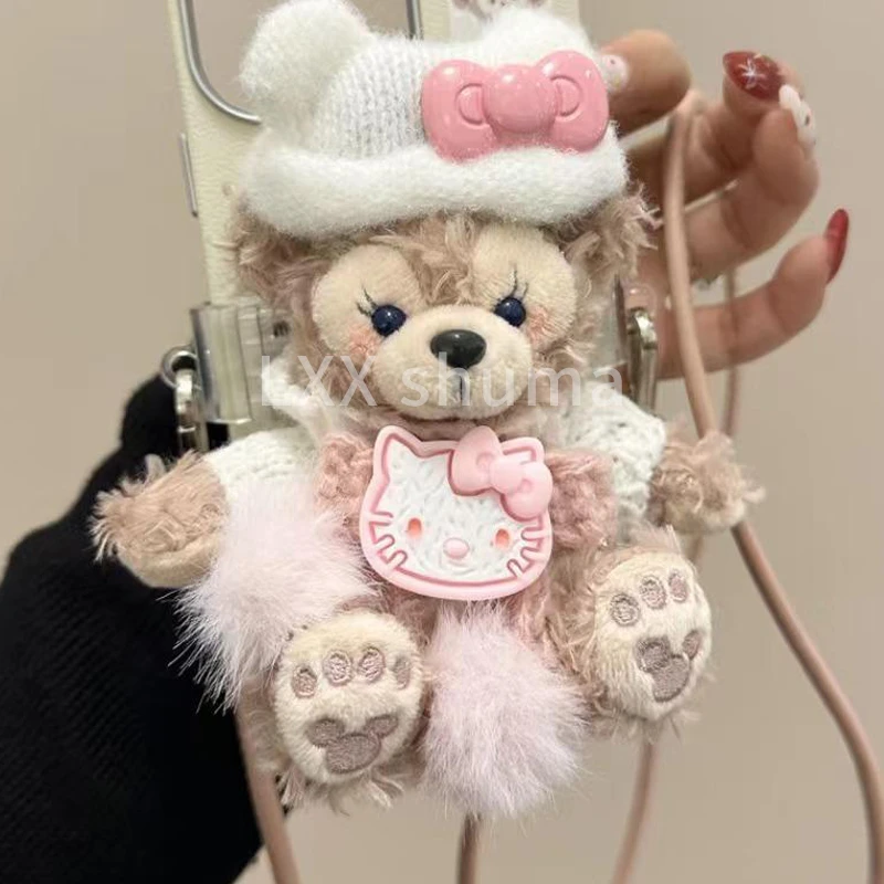 白帽粉蝴蝶结KT玫玫背夹适用苹果16promax手机壳15pro斜跨14/13女