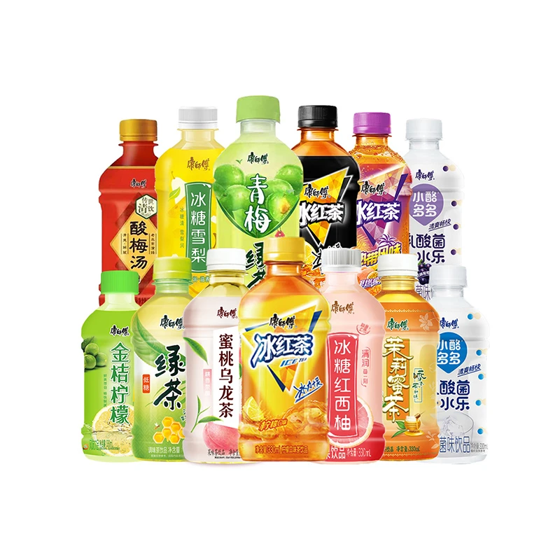 康师傅系列330mlX6瓶多种口味冰红茶茉莉蜜茶蜜桃乌龙茶饮品