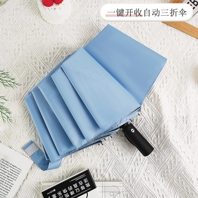 十骨自动雨伞批发全自动高颜值晴雨伞双人伞黑胶伞学生8-16加大