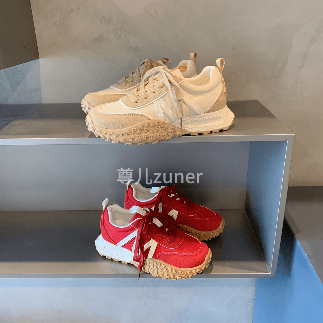 尊儿2024年夏季新款时尚百搭透气春季厚底ins网面韩版跑步女鞋