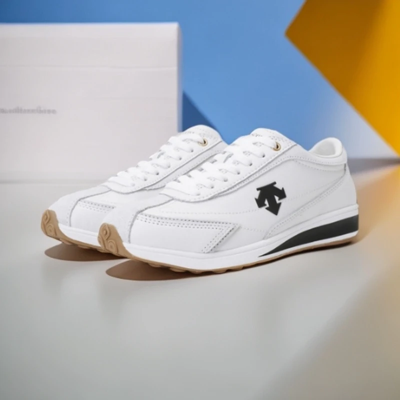 DESCENTE/迪桑特白色牛皮时尚休闲鞋LCR78