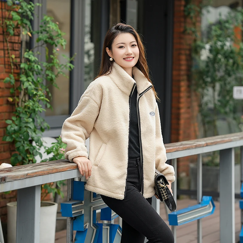 2024秋冬摇粒绒颗粒绒外套加绒加厚保暖舒适外套女休闲女外套 LT