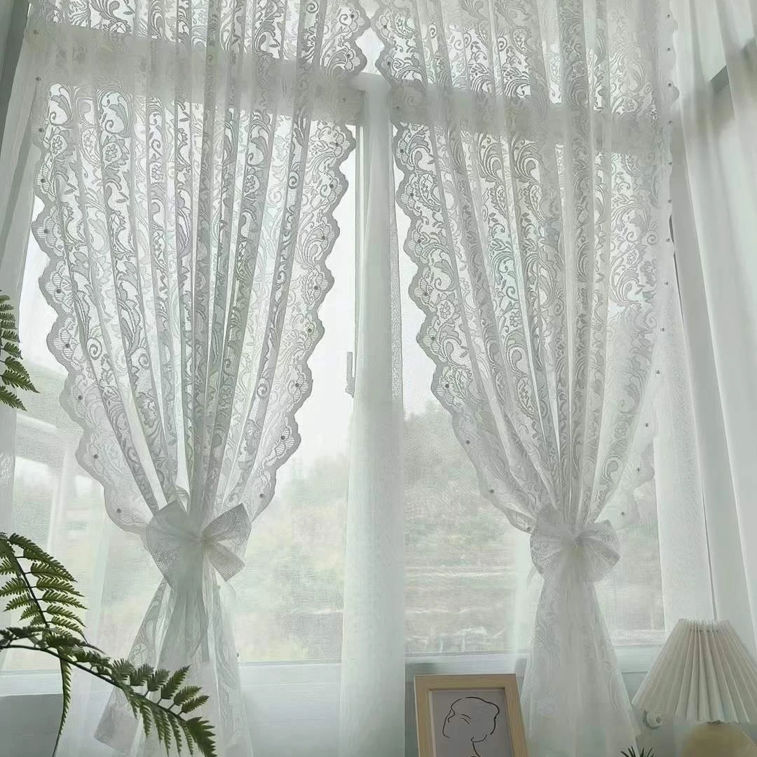 直播间福利蕾丝面料窗纱，长期有货