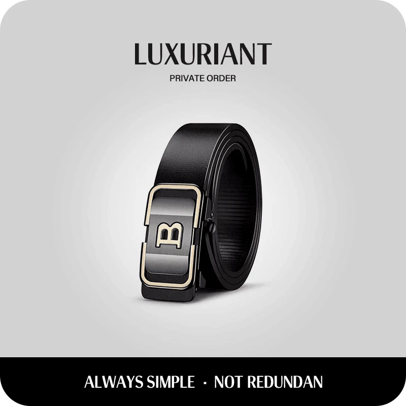 【郑】男款休闲腰带高档裤腰带B轻奢简约字母款潮流年轻人皮带百搭