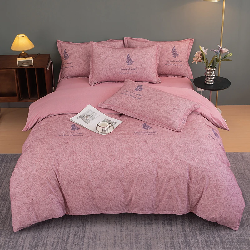 2024新款全棉加厚新疆长绒棉数码印花亲肤简约学生四床套四件套