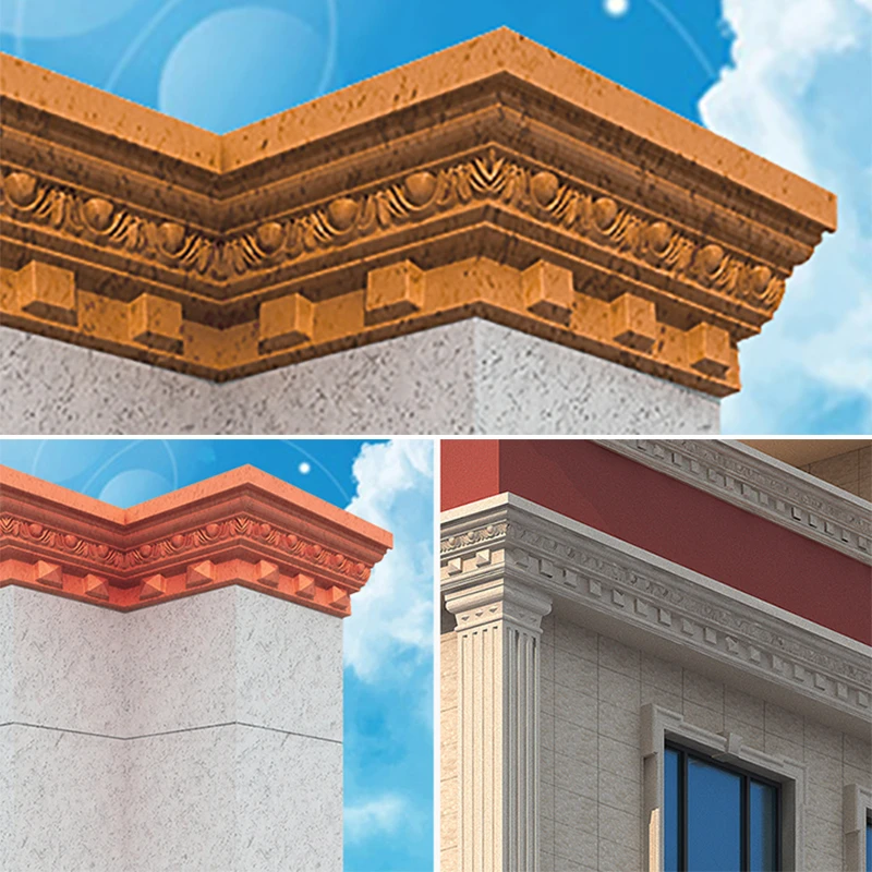 带花屋檐线条模具寿桃线别墅现浇装饰外墙造型模型塑料建筑模板