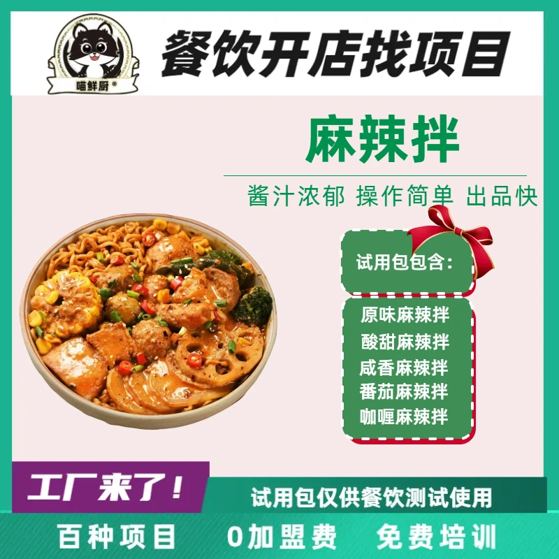 【麻辣拌试用包五种口味】拌菜拌面料夏季热销商用仅供餐饮商用测试