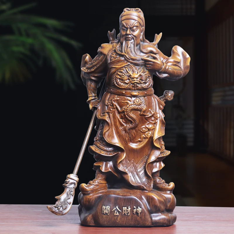 关公像摆件武财神关二爷供奉神像横刀大刀关羽工艺品公司开业礼品