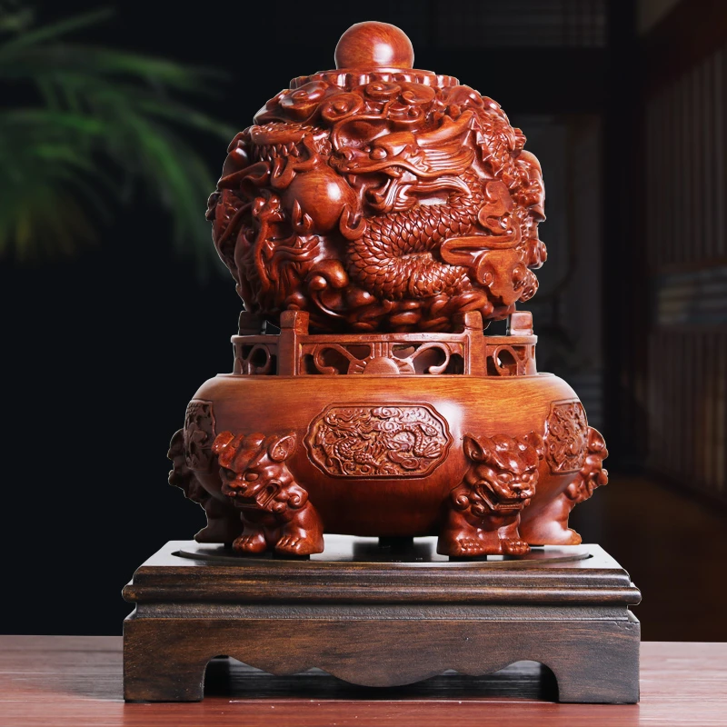 龙转乾坤鼎摆件公司开业乔迁礼品办公室招财家居客厅玄关酒柜装饰