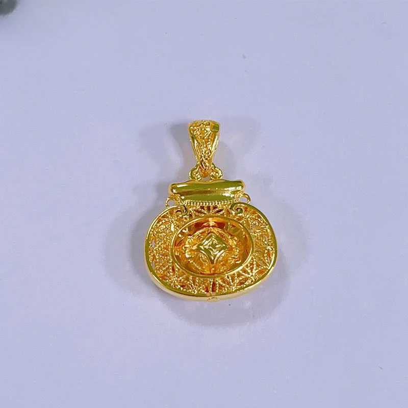 吊坠足银 【树子专享】足银灵动花丝钱袋吊坠YDZ754