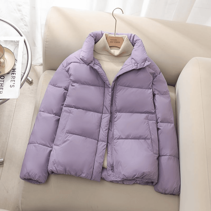 羽绒服女冬2023新款羽绒羽绒服女矮个子显瘦小香风无帽百搭轻