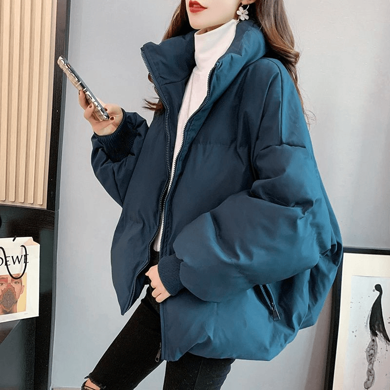 羽绒服小个子短款棉衣棉服女宽松洋气派克服冬季2022年新款
