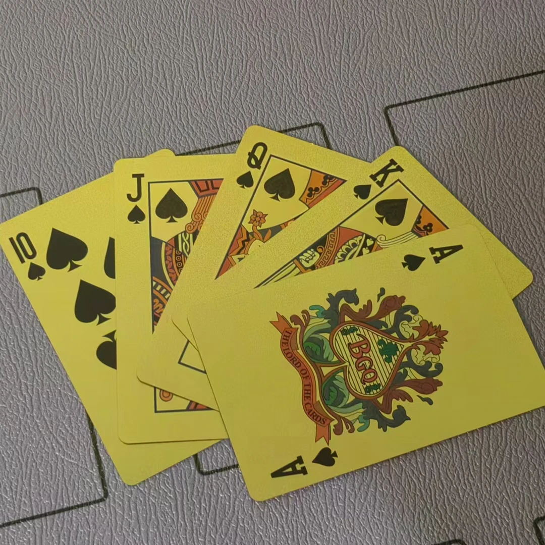保一副（拍一发十张）扑克工艺品 金色