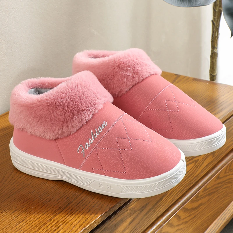 棉拖鞋冬季包跟居家室内防水防滑保暖月子鞋女冬天妈妈鞋棉鞋男
