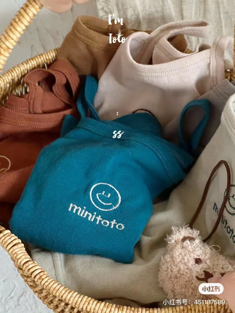 minitoto爆款吊带toto202你好可爱童装