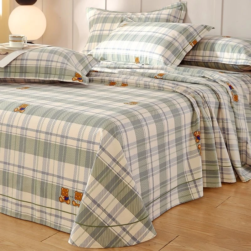 A类纯棉加厚老粗布床单100全棉炕单被单床笠床罩学生宿舍被单套罩