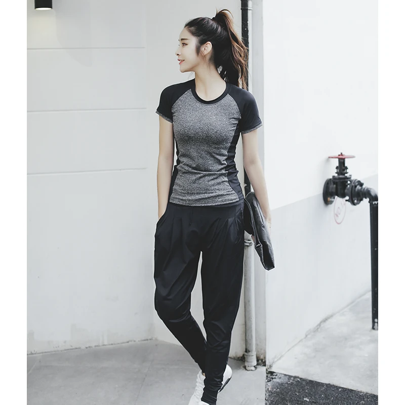 瑜伽健身套装春秋显瘦运动舒适透气速干修身晨跑休闲衣长袖户外