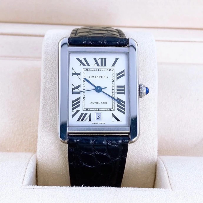 95新 Cartier/卡地亚 坦克WSTA0029（超大号）自动，18年大全套
