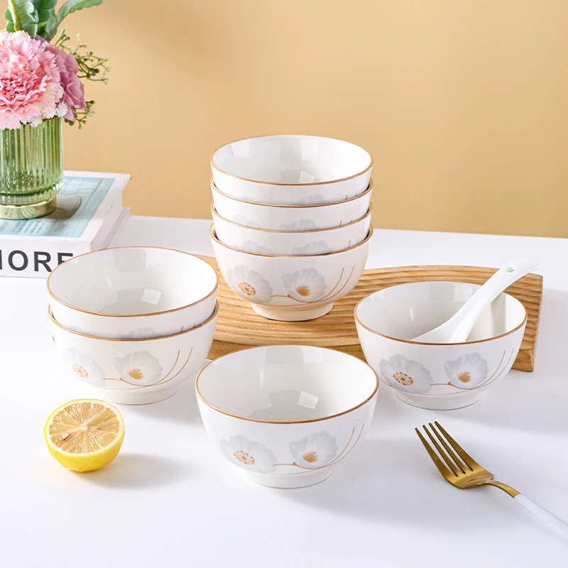 5英寸星星岁月加厚防烫米饭碗家用釉下彩吃饭碗沙拉碗陶瓷餐具