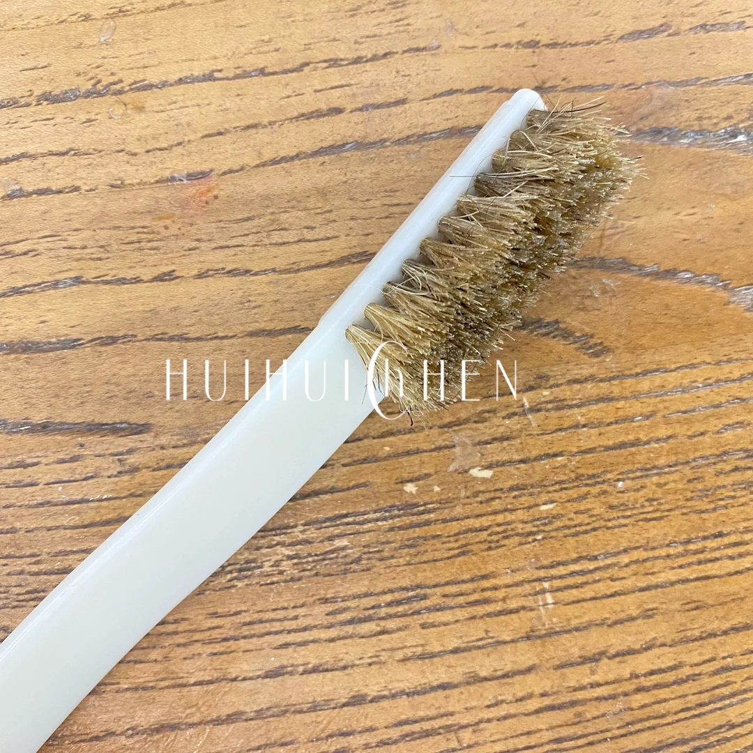 惠惠CHEN 鬃毛刷手工头饰新娘新中式 国风手作简约白色迷你便携刷