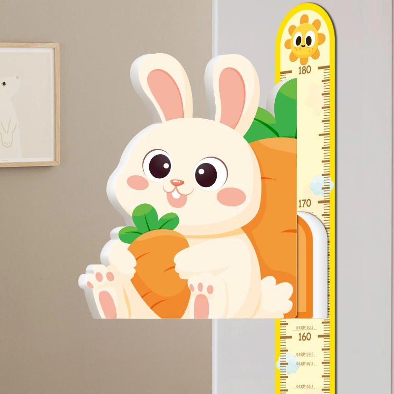 儿童量身高尺墙贴测量仪精准磁吸可移除墙贴纸卡通宝宝量身高神器
