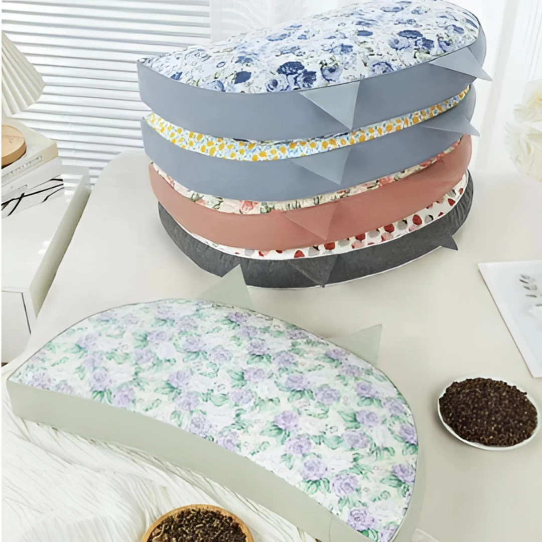 复古猫耳荞麦枕 家用手工荞麦枕颈椎护颈牵引枕 睡眠枕头正品枕芯