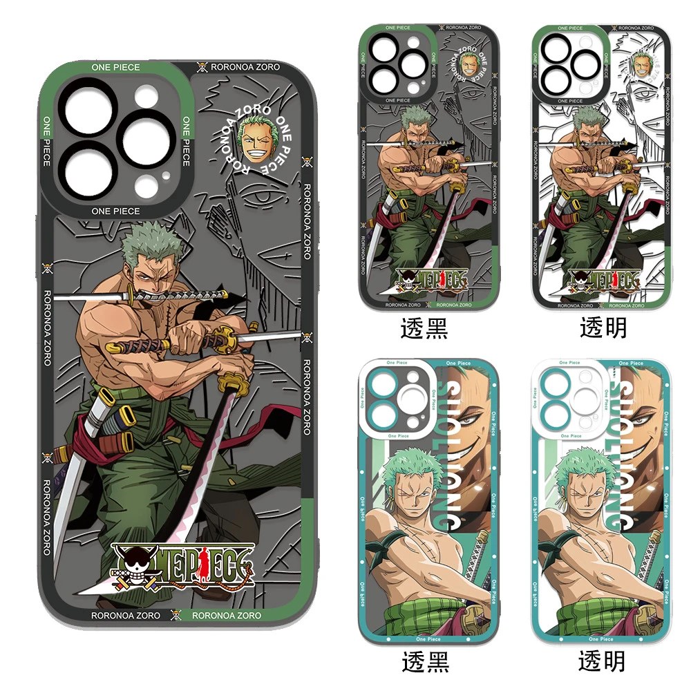 海贼王索隆天使眼手机壳iPhone13适用苹果14透明软保护套15promax