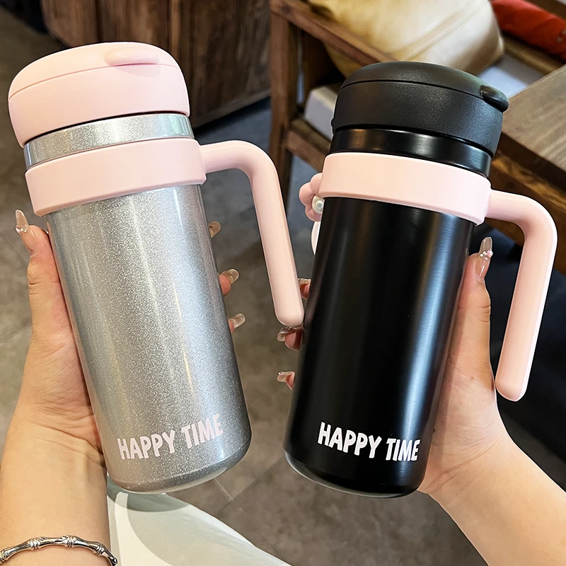 简约保温杯大容量2024新款女学生316高颜值办公室吸管户外随手杯