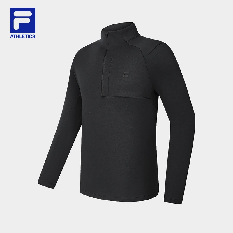 Fila/斐乐男士休闲长袖T春季新款户外运动立领上衣男A11M417201F