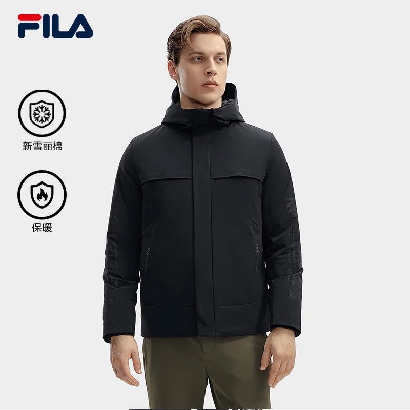 FILA斐乐棉服男子冬季新雪丽棉防风保暖运动休闲外套F11M412901F